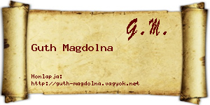 Guth Magdolna névjegykártya